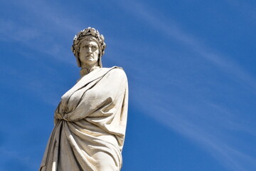 Monument to Dante Alighieri in Piazza Santa Croce in Florence