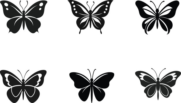 Collection of ten butterfly themed icons