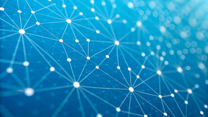 Blue network connection background abstract technology science communication