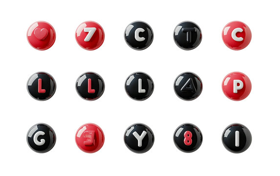 Set of speech bubble icons featuring various letters perfect for modern UI, social media, and graphic design isolated on transparent background PNG