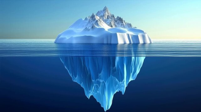 Majestic iceberg reveals hidden beauty beneath the surface
