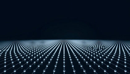 Vast Infinite Field of Interconnected Digital Nodes Technology Background