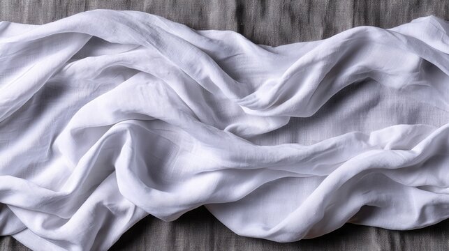 Close-up view of a finely woven fabric displaying subtle textures and patterns in calming beige tones, ideal for creative use - Powered by Adobe