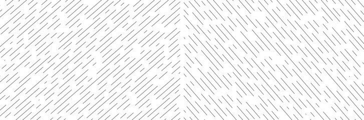 Dashed line background, rain texture, irregular diagonal stripes. Slash thin dash bg. Linear textures with repeatable abstract halftone designs