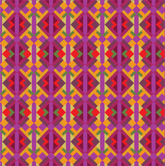 Vibrant Geometric Pattern Design Featuring Bold Symmetry, Interwoven Shapes, and Multicolor Abstract Motifs &ndash; Modern Seamless Background for Textiles, Wallpapers, Digital Art, and Creative Projects