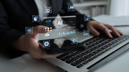 A user interface for a generative AI platform. This technology uses machine learning to create new...