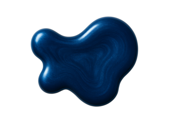 Luxurious navy nail polish isolated on transparent background