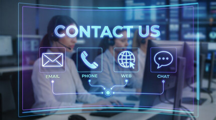 Customer service contact options interface