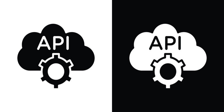 API icon design concept. vector flat icons
