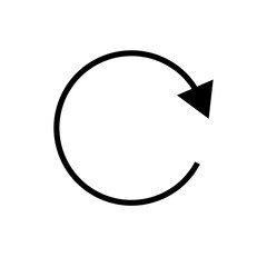 black circle arrow icon. circular refresh icon, refresh, reload, rotation arrow icon symbol sign, vector illustration