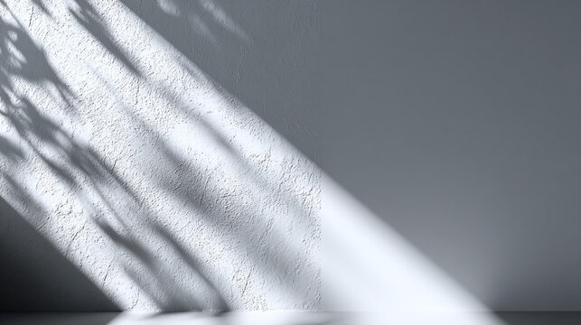 A play of light and shadow on the wall 