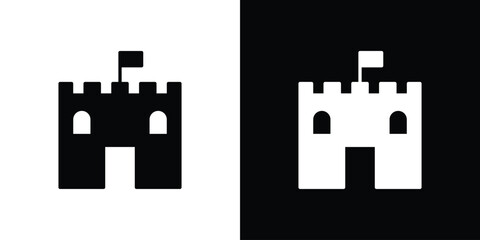 Castle icon design concept. vector flat icons © Bsbd