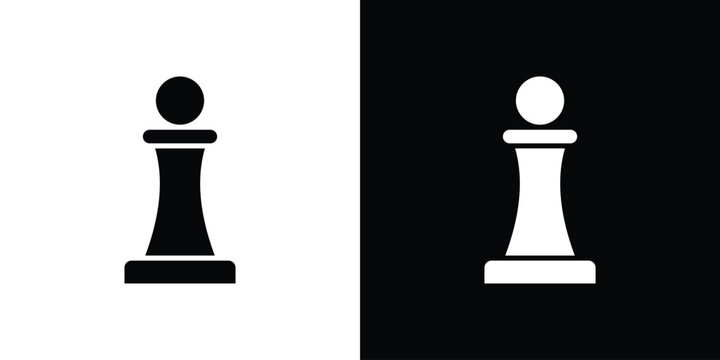 Chess pawn icon design concept. vector flat icons