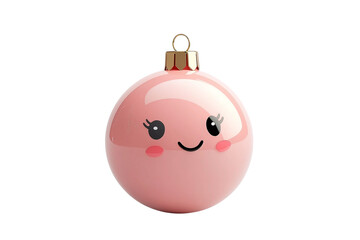 Velvet Texture Holiday Bauble 3D Render Isolated on Transparent Background 