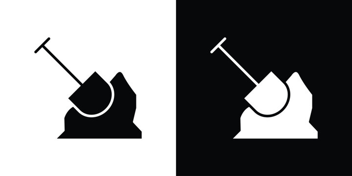 Digging icon design concept. vector flat icons