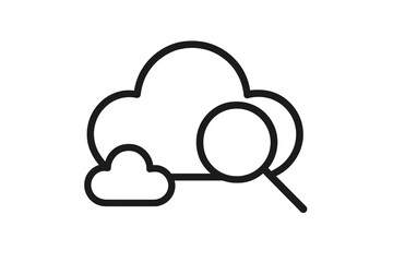 Cloud computing search and data analysis concept for digital technology services