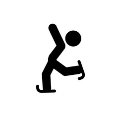 Figure skating - pictogram, vector icon