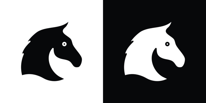 Horse icon design concept. vector flat icons