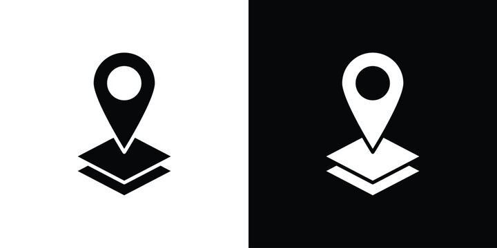 Land layer location icon design concept. vector flat icons