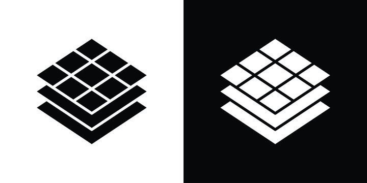 Land layers icon design concept. vector flat icons