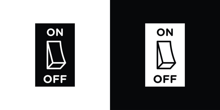 Light switch off icon design concept. vector flat icons