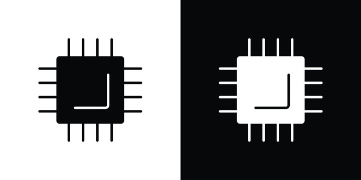 Microchip icon design concept. vector flat icons