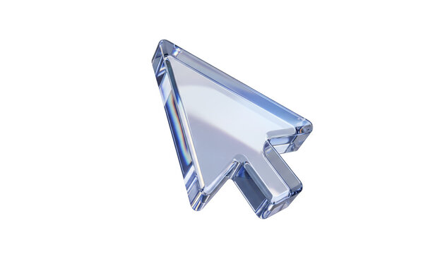 Transparent cursor pointer icon design for website and graphic design needs