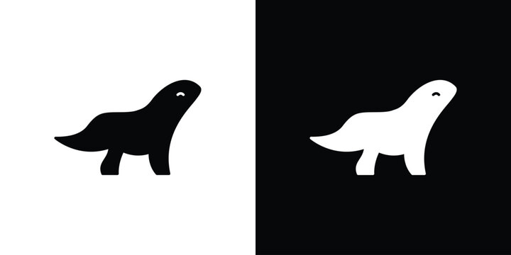 Otter icon design concept. vector flat icons