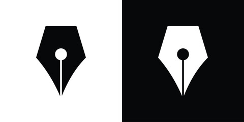 Pen nib icon design concept. vector flat icons © Bsbd