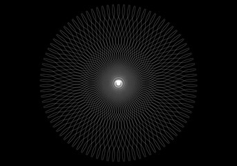 fan turbine on black background