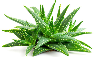 Juicy aloe vera with green leaves, health and natural strength.