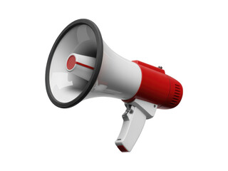 Classic red and white megaphone