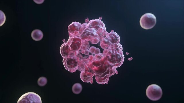 Microscopic Animation of a Cell Undergoing Apoptosis