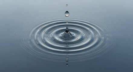 Concentric water ripples from droplet impact