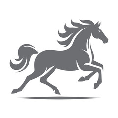 horse vector silhouette icon logo.
