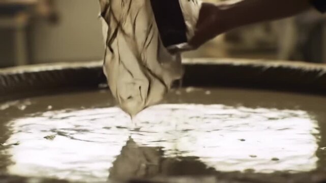 Artisans Crafting Paper - A Close-Up Look at Traditional Techniques.