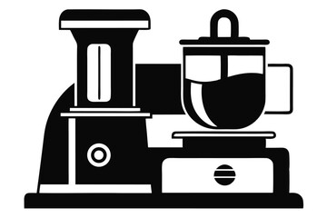Simplified silhouette showcasing an elegant juicer and blender appliances for modern cooking needs