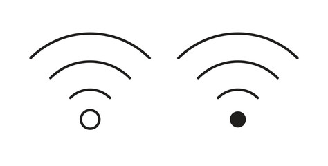 Signals icon with editable stroke and flat vector pack