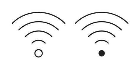Wifi Signal icon with editable stroke and flat vector pack