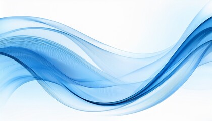 Obraz premium Transparent Airflow Wind Wave With Soft Blue Motion Lines For Air Conditioner Or Fresh Breeze Concept Stock Illustration