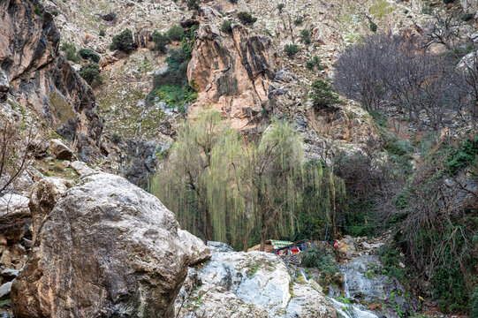 scenic view of a mountain village in Maroc