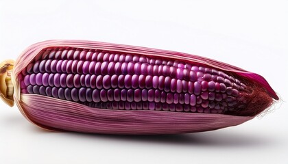 Purple Corn Isolated On A White Background