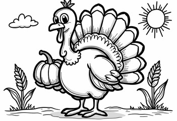 Cartoon Turkey Bird 2