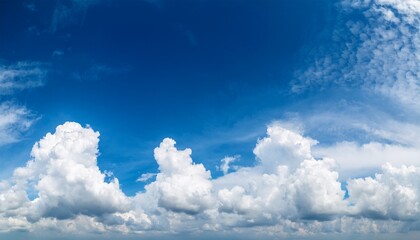Panorama Blue Sky And White Clouds