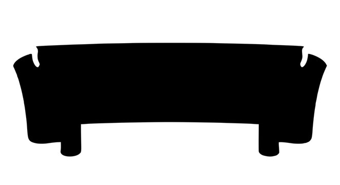 Bold black banner silhouette for impactful announcements and creative messaging needs