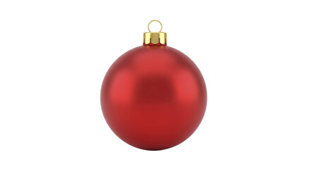 Red Christmas tree ornament with gold cap on a transparent background PNG image PNG file