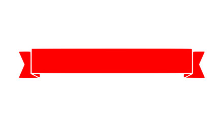 Bold red ribbon banner adds a classic touch, ideal for announcements and promotions