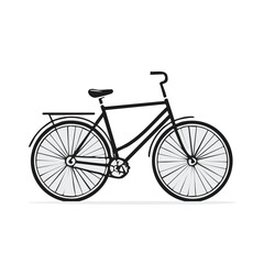 Classic retro bicycle vector illustration. Monochrome vintage style bike graphic for transportation and leisure.