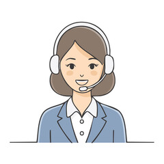 Fototapeta premium Female customer service representative wearing a headset