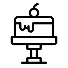 Celebrate with charming cake icon design element